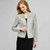 Flat Front Open Jacket., Black & White, large