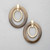 Double Hoop Clip On Earring, Gold, large