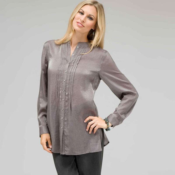 Button Down Shirt, Silver Multi, large