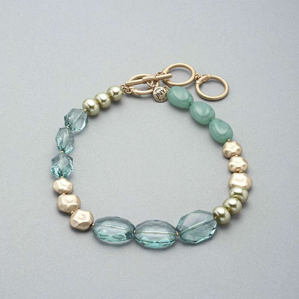 Green and Gold Necklace, Green, large