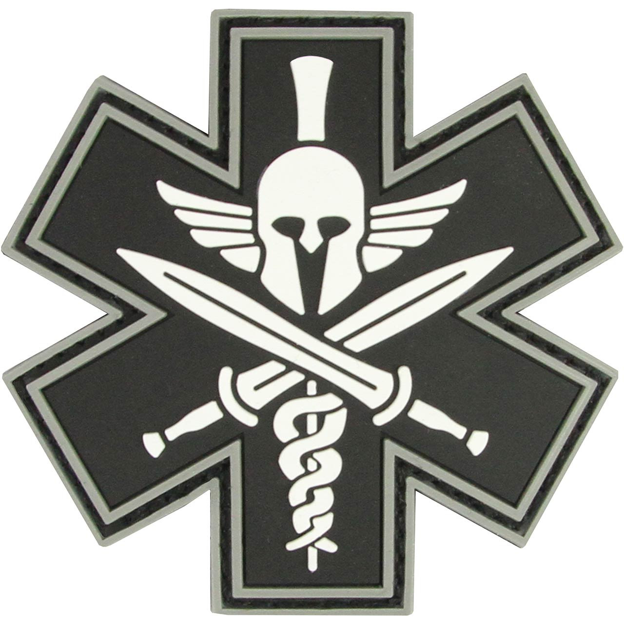 Eleven 10 - 1 PVC Cross Patches Black/Gray