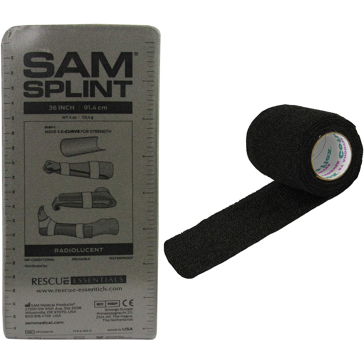 SAM Splint Combo Pack - Gray, 36