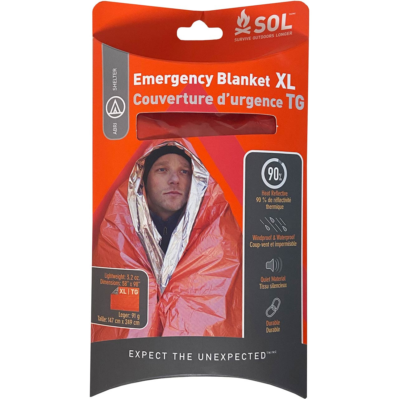 SOL Heatsheet Two Person Survival Blanket - Dry Flex Pouch (SM0140-07012p)