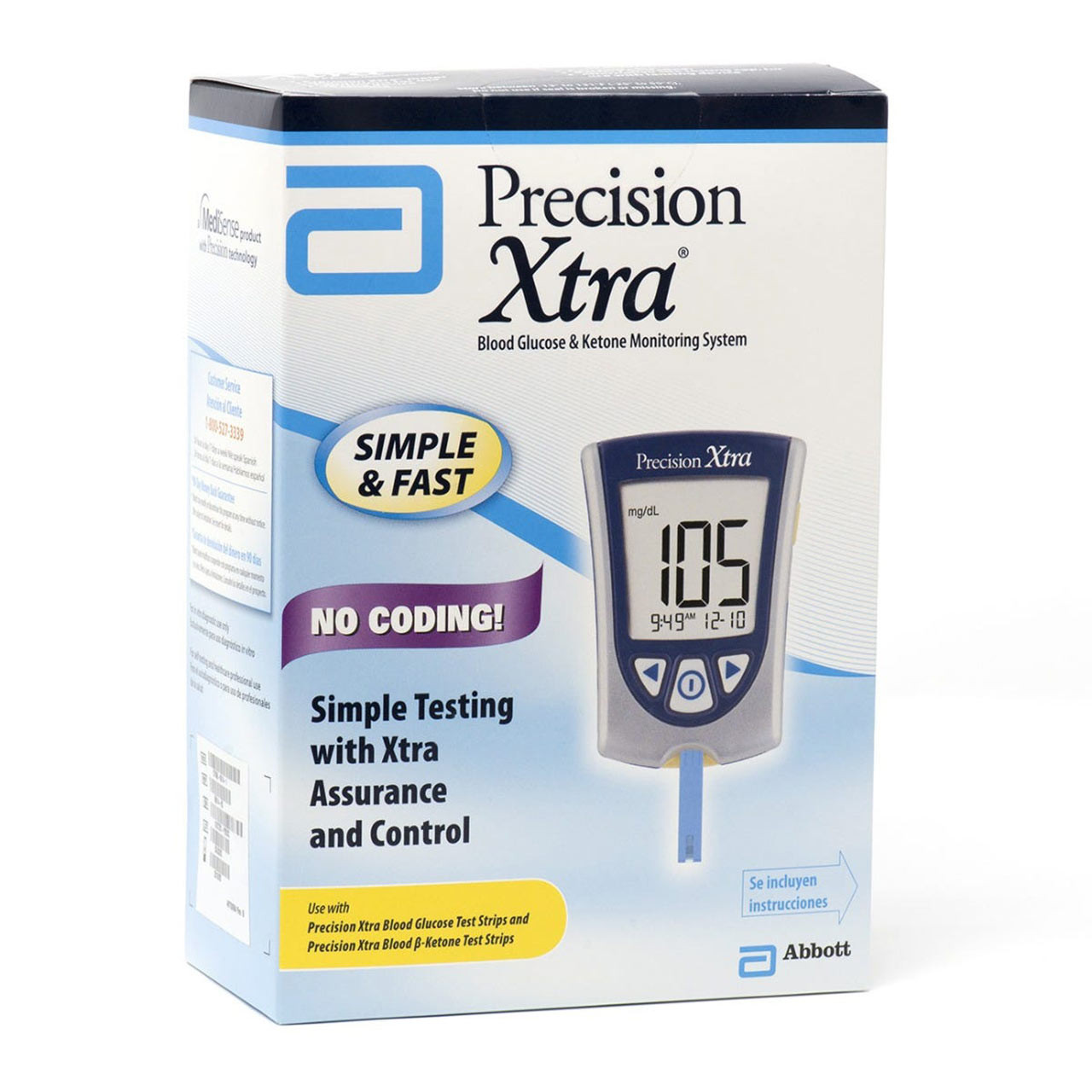 Abbott 57599074501, Precision Xtra® Blood Ketone Test Strips, 10