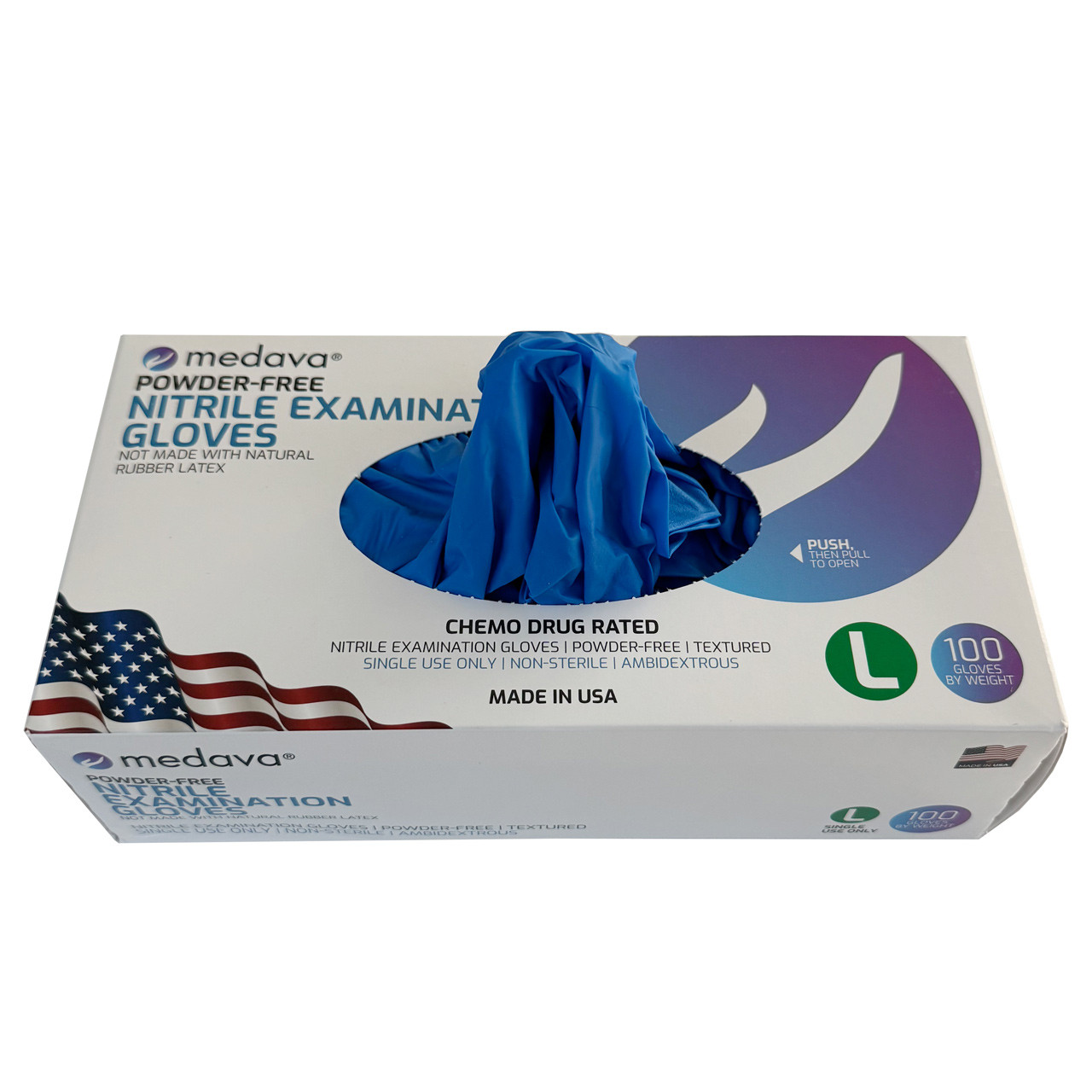 Nitrile Exam Gloves Made in USA 100/box