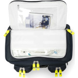OMNI PRO X Bag by Meret in black color top showing top pouch
