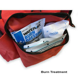 First Responder Vehicle Kit by rescue essentials, close up of contents in side pouch