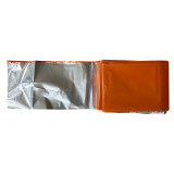 Orange Hypothermia Wrap, partially unfolded 