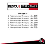 Rescue Essentials Nasopharyngeal Airway Kit, contents list