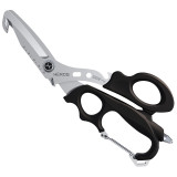 Heros EMT shears, black, at diagonal