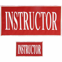 Embroidered INSTRUCTOR Patches - Large or Small