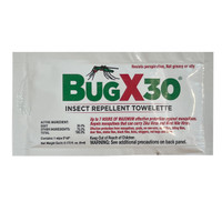 BugX® Towelette, front of packaging