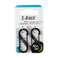 S-Biner® Stainless Steel Dual Carabiner #1, 2 pack (packaged front)