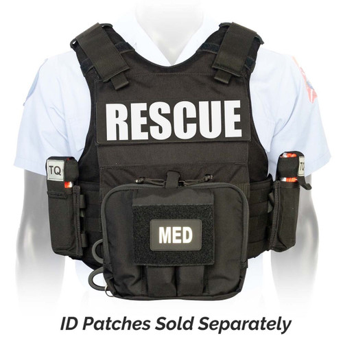 NAR Responder Ballistic PPE Vest System, Black -Front