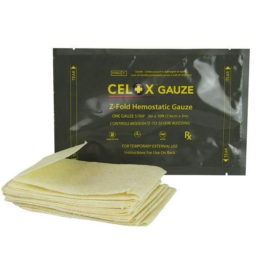 Celox™ Z-Fold Gauze with packaging