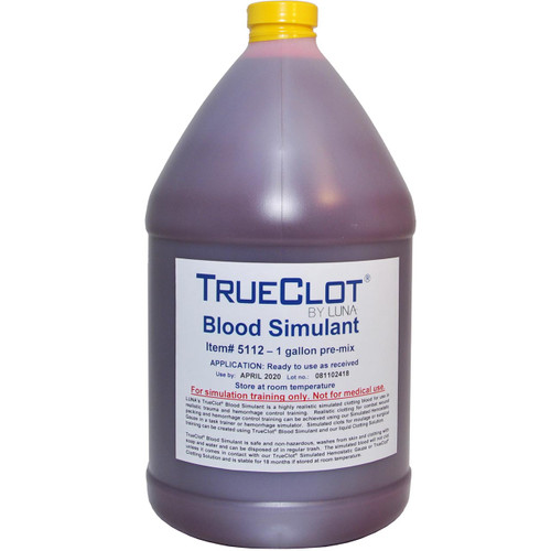 Blood Simulant, Pre-Mixed by TrueClot one gallon size