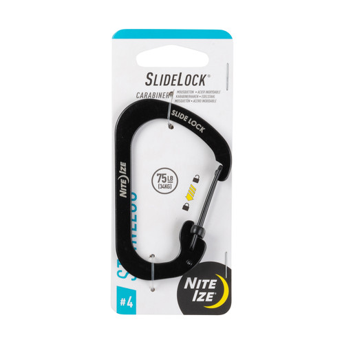 SlideLock® Carabiner Stainless Steel #4, packaged - front