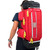 OMNI PRO X Bag by Meret in red on person in back pack mode