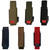 Universal Tourniquet Holder showing six color options, coyote tan with red tab, OD green with red tab, black with red tab, black with black tab, coyote brown with black tab, red with black tab