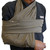 Rescue Essentials Triangle Bandage in use as sling, close up Rescue Essentials Triangle Bandage in use as sling, close up