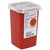  SharpSafety Phlebotomy Sharps Container, Red, 1 Quart, Front view.