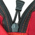 Red Color Coded Accessory/Organizer Bag, close up of YKK zipper