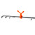 Gear Tie Reusable Rubber Twist Tie 6 in, Orange - in use