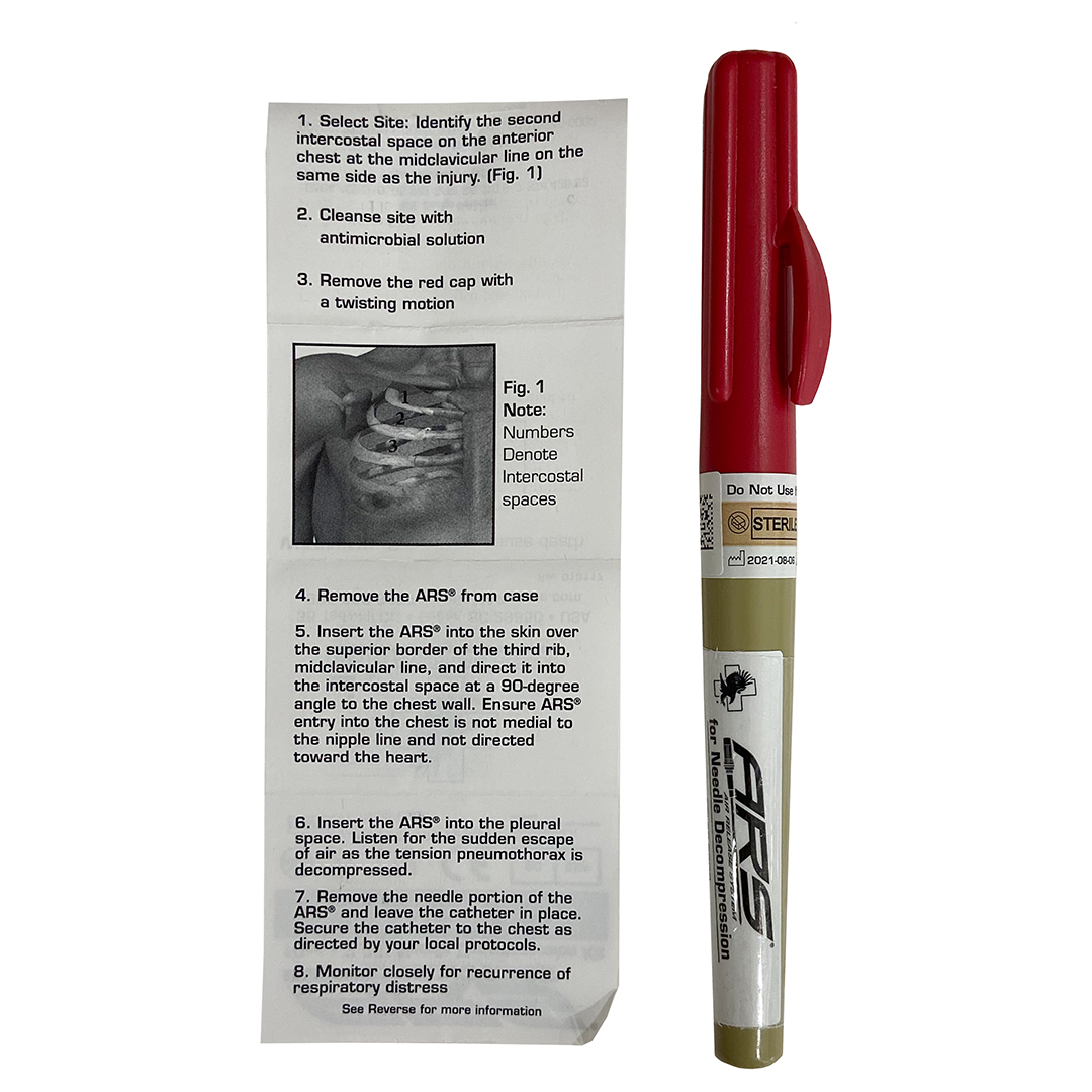 3本　ニードル減圧用 ARS FOR NEEDLE DECOMPRESSION Enhanced ARS For Needle Decompression (14 gauge x 3.25 in