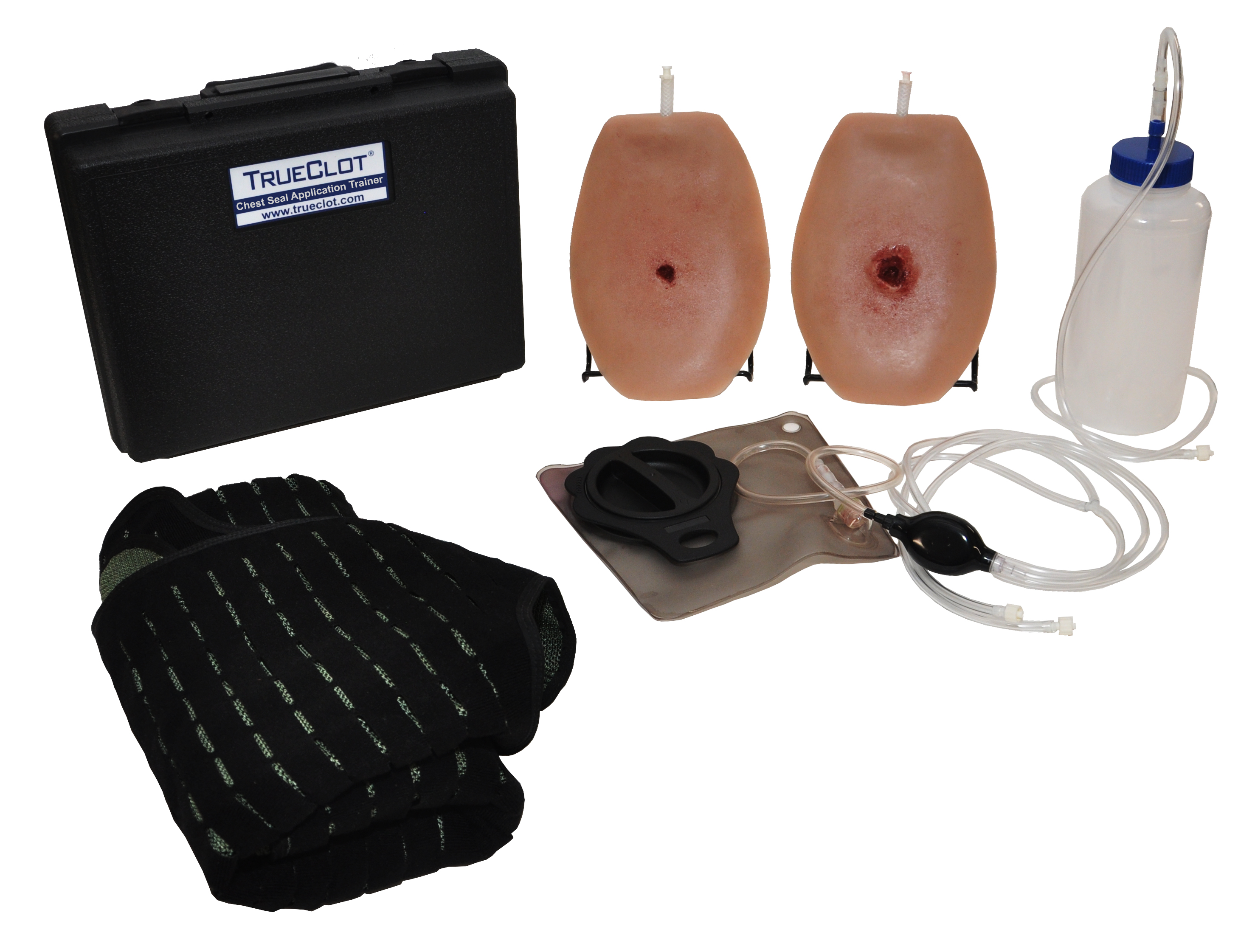 TrueClot Chest Seal Application Trainer, Sucking Chest Wound