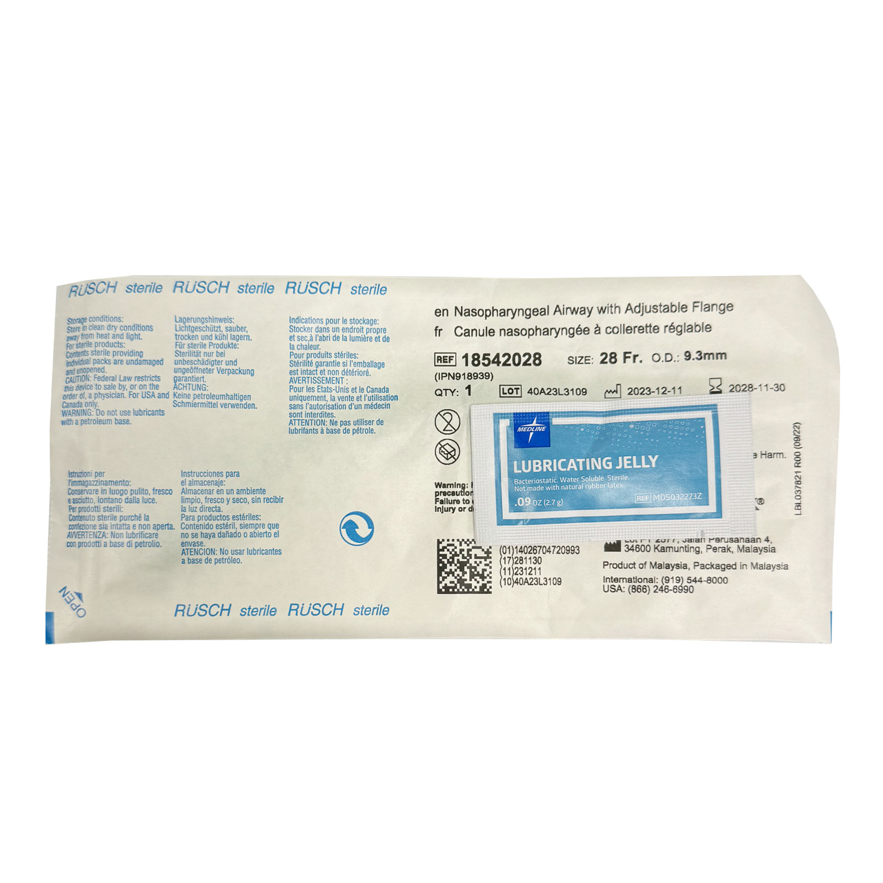 Adjustable Flange Latex-Free Airway
