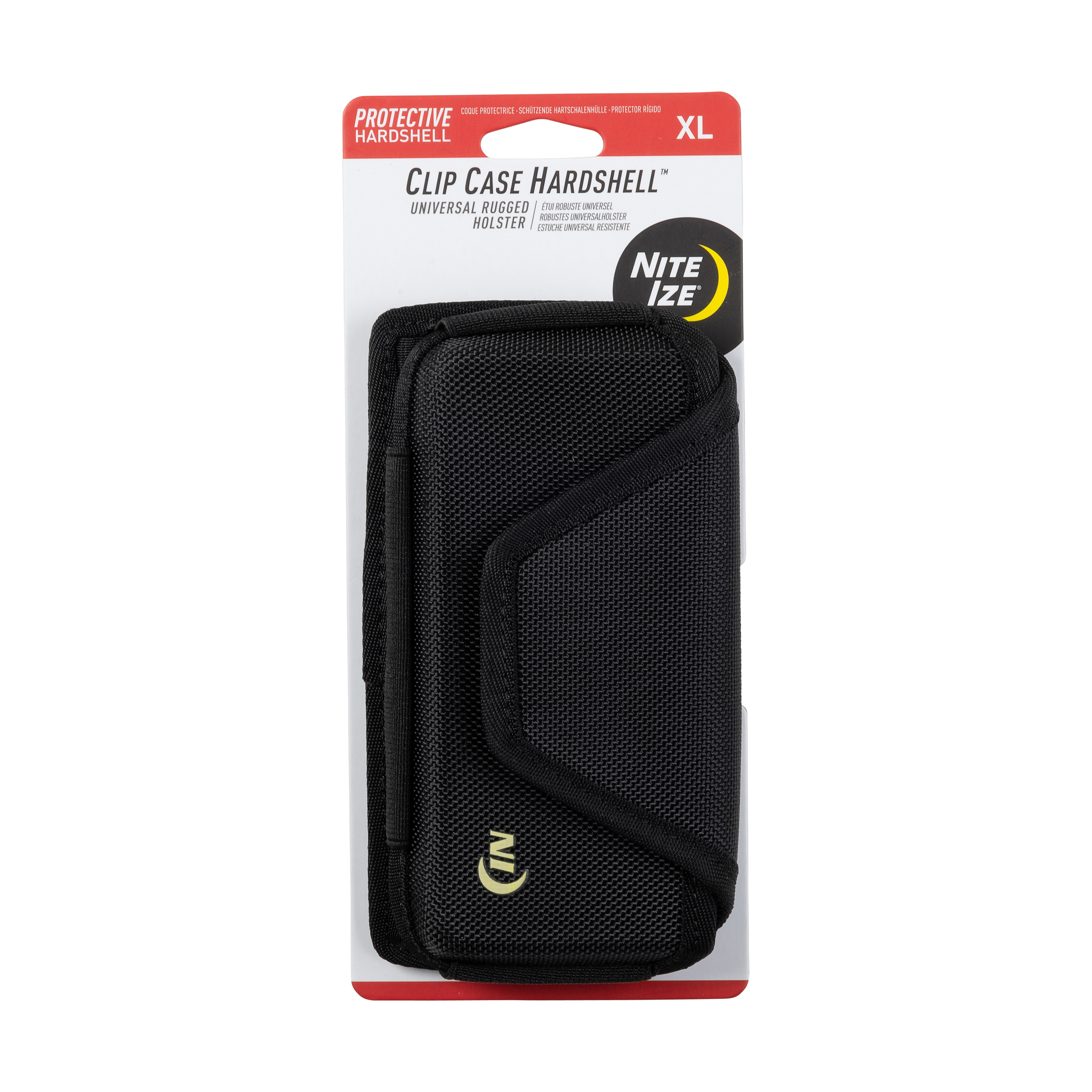 Nite Ize - Clip Case Hardshell Universal Rugged Holster - XL - Horizontal/Black
