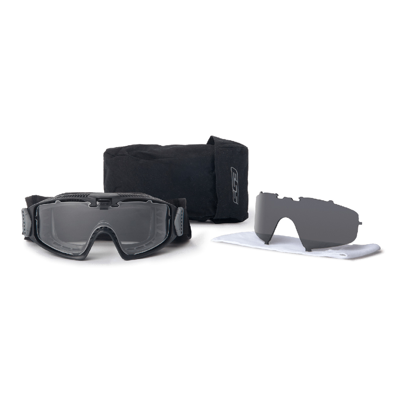 ESS Influx AVS Goggle ブラック スモークグレー Influx AVS Black w/Clear & Smoke Gray | ESS EyePro