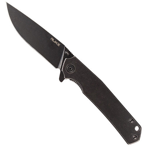 Ruike P801 EDC Folding Knife, Black Stonewash