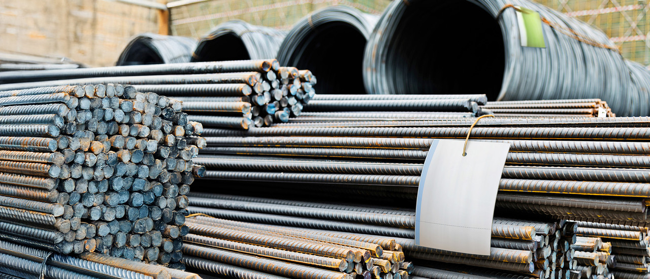 rebar tags attached to bundles of rebar