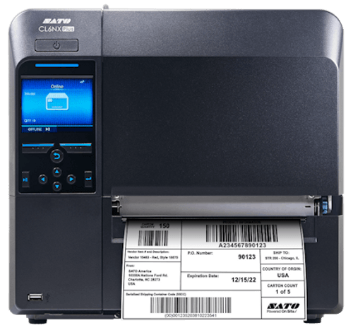 Sato CL6NX Plus Industrial DT+TT Label Printer, 203 dpi, 7 in Media Width, Serial + USB + Ethernet