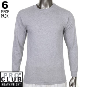 Men's Heavyweight Cotton Long Sleeve Crew Neck (6 pcs)
