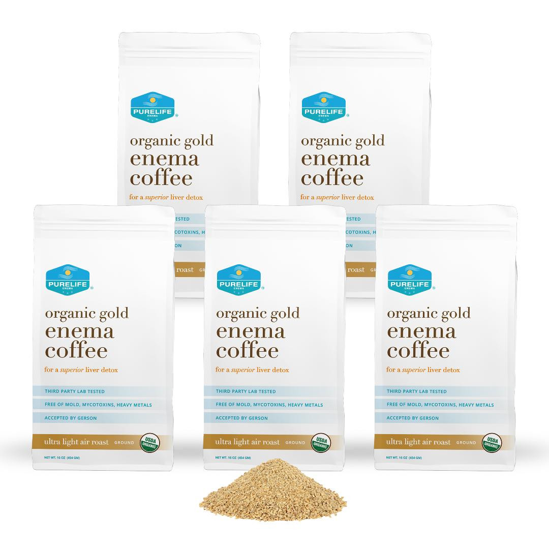 coffee enema and glutathione Cor-Vital Kit for Colon Cleanse Complete w/ 1 lb Enema Coffee Organic - BPA Free Enema Bucket - 1 Red Enema Tube Organic Enema Coffee - 1