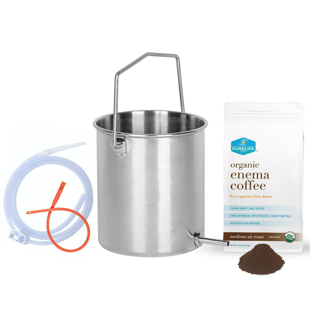 glutathione coffee enema Kit - 1 Lb Coffee - Import Bucket Combo Codeage Glutathione + AURA by gem Size:16″×20″