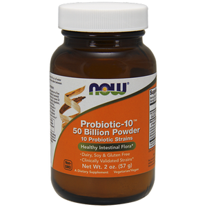 NOW Probiotic 10 Powder
Healthy Intestinal Flora
glass bottle NOW Probiotic 10 Powder
Healthy Intestinal Flora
glass bottle