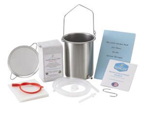 Coffee strainer with red ruber colon tube, enema bucket with silicone tubing, enema booklet, enema coffee, enema sheeting, silicone enema nozzle, s hook Coffee strainer with red ruber colon tube, enema bucket with silicone tubing, enema booklet, enema coffee, enema sheeting, silicone enema nozzle, s hook