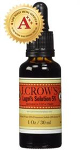 5% STRENGTH LUGOLS SOLUTION
JW CROWES IODINE 5% STRENGTH LUGOLS SOLUTION
JW CROWES IODINE