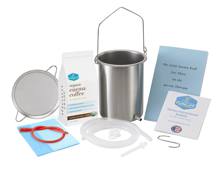 Complete Coffee Enema Kit  - BEST SELLER!  All You Need  - USA Enema Bucket
