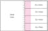 Combination C laminated pad with a four-colour cover featuring a pink side and blank pages for note-taking.