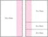 A notepad with a laminated cover featuring a pink design and four colour sections. The product includes branding.