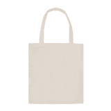 A beige hemp tote bag without a gusset, featuring two shoulder straps and a plain design.