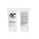 A white tube of SPF 50 sunscreen lotion featuring a logo, with text on the front and back.