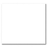 A white microfibre lens cloth with a wavy edge, designed for cleaning. It is packaged within a card.