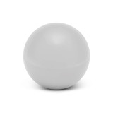 A spherical lip balm container in a smooth gray finish.