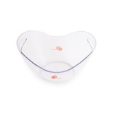 A clear 8L ice bucket with a smooth, curved design and a logo on the surface.