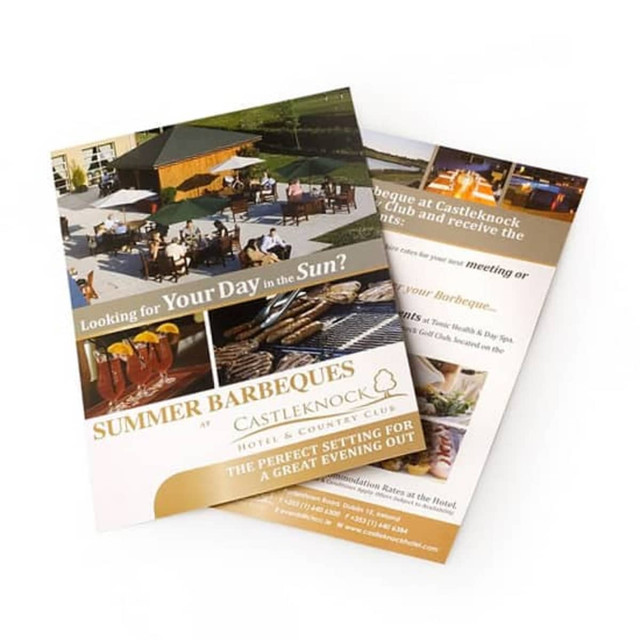 A double-sided A4 flyer featuring a barbecue theme with vibrant colours and a logo.